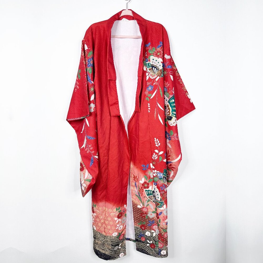 Vintage Japanese Traditional Kimono Robe IROHA Coming of Age Ceremonial #A1189 - Picture 3 of 7